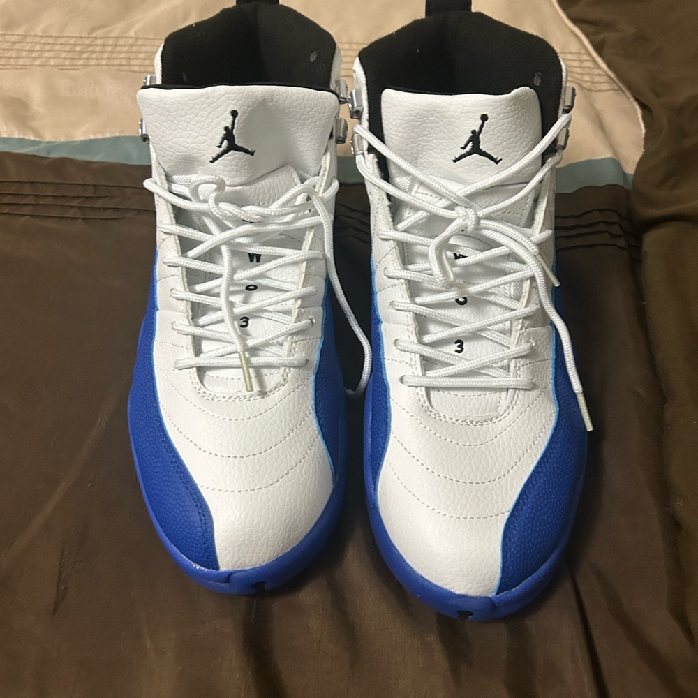 Jordan Men's White and Blue High-Top Sneakers